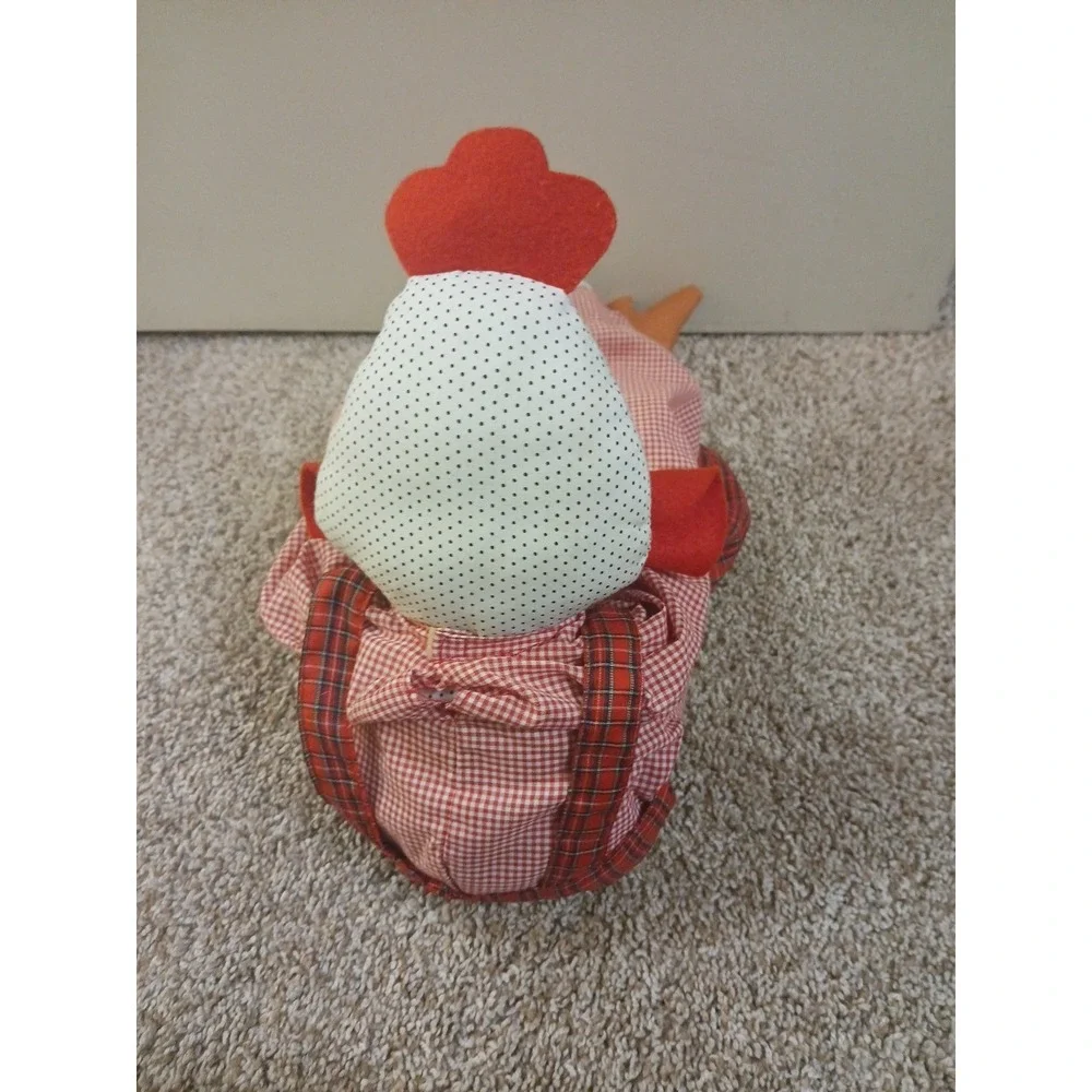 Vintage Handmade Stuffed Chicken Guy Tall‎ 2 feet Door Knob Holder